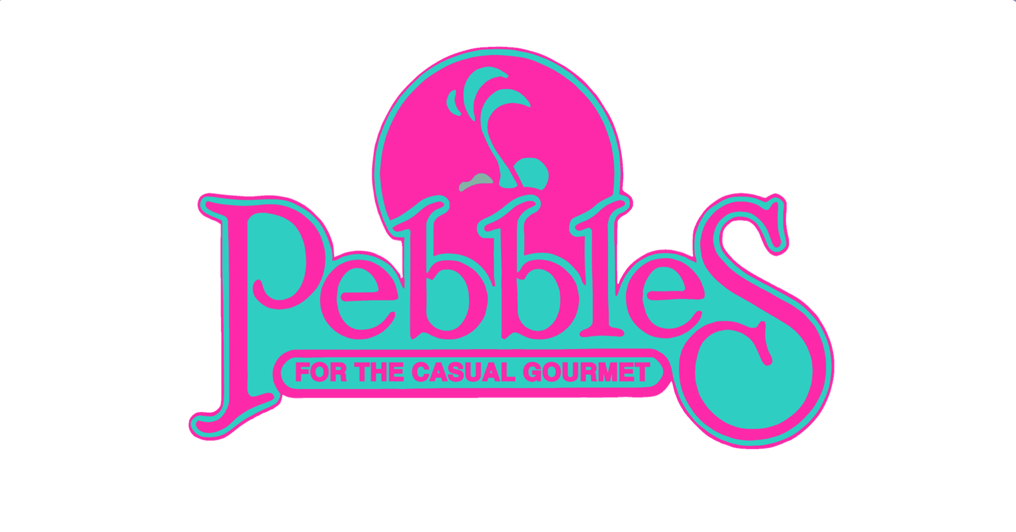Pebbles logo — For the Casual Gourmet